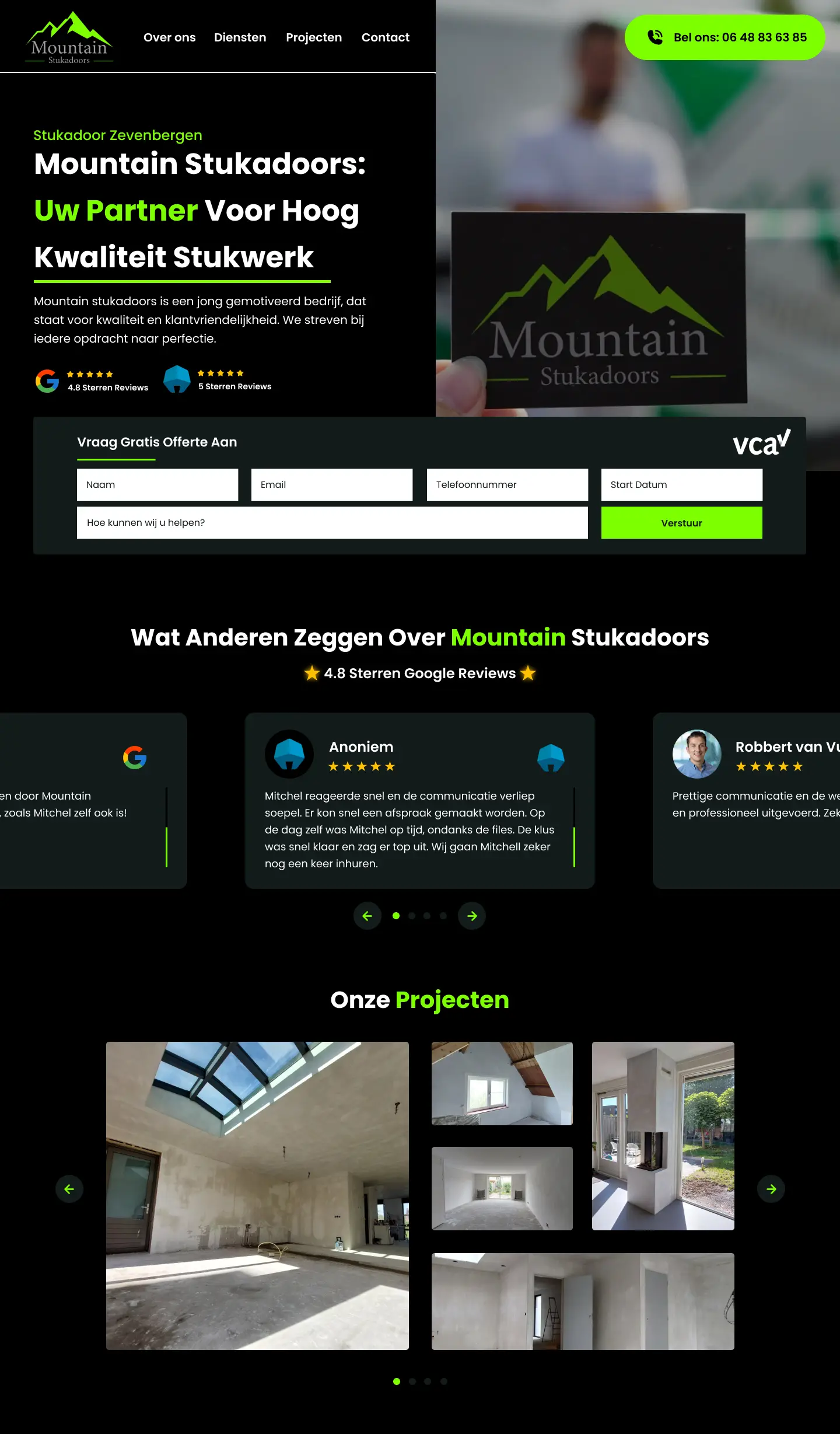 Website Mountain Stukadoors Top